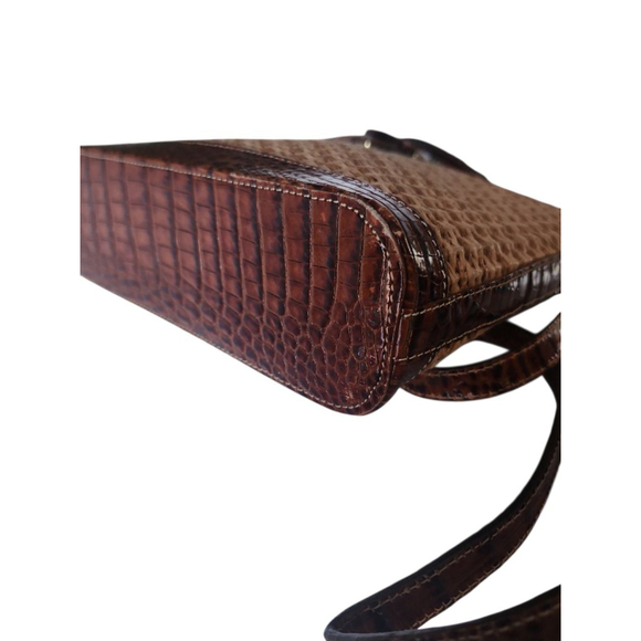 Brahmin Brown & Beige Woven Crossbody Bag - Picture 5 of 11
